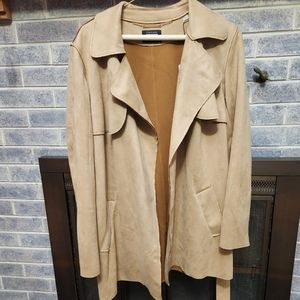 3/$20 Tahari Faux Leather Trench Coat style Overcoat